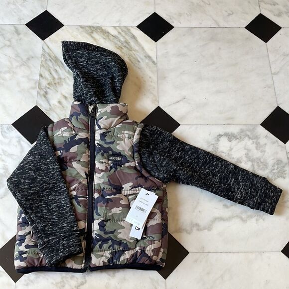Joe’s Jeans Toddler Camo Hooded Puffer Vest Jacket NWT - Picture 2 of 14